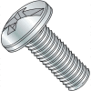 8-32X5/16 Combination (Phil/Slot) Pan Head Machine Screw Fully Threaded Zinc, Pkg of 10000