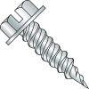 #8 x 1/2 Slotted Ind. Hex Washer 1/4" Across Flats FT Self Piercing Screw Needle Pt Zinc - 7000 Pk