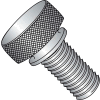 #8-32 x 1/2" Knurled Thumb Screw w/ Washer Face - FT - 18-8 Stainless Steel - Pkg of 100