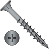 #8 x 3 Phillips Flat Head w/ Nibs Deep Thread Wood Screw w/ Type 17 Point Black Oxide- Pkg of 1600
