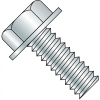 8-32X3 Unslotted Indented Hex Washer Head Machine Screw Fully Threaded Zinc, Pkg of 800