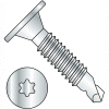 10-24X1 1/2 6 Lobe Wafer Head Full Thread Self Drilling Screw Zinc Bake, Pkg of 1000