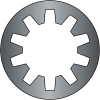 #10 Internal Tooth Lock Washer - Black Oxide - Pkg of 10000