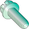 10-32X3/8 Slot IndHexWash Taptite Alternative Thread Roll Screw Fully Thrd Zc GreenBakeWax 8000 pcs