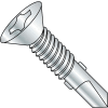 12-24X2 Phillips Flat Self Drill Screw #4 Point with Wings Full Thread Zinc Bake, Pkg of 1000