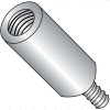 8-32 x 3/8 One Quarter Round Male Female Standoff - Brass Nickel - Pkg of 500