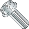 1/4-20X1 Combo (Slot/Phillips) Indent Hexwasher Machine Screw Full Thread Zinc, Pkg of 2000