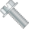 1/4-20X1 1/2 Slotted Indented Hex Washer Head Machine Screw Fully Threaded Zinc, Pkg of 1250