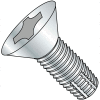 1/4-20X2 1/2 Phillips Flat Thread Cutting Screw Type F Fully Threaded Zinc Bake, Pkg of 800