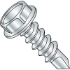 3/8X6  Unslotted Indented Hexwasher Self Drill Screw Full Thread Zinc Bake, Pkg of 100