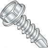 3/8X6 Unslotted Indented Hexwasher Self Drill Screw Full Thread Zinc Bake, Pkg of 100