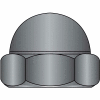 1/2-13 Two Piece Low Crown Cap Nut Black Oxide, Pkg of 250