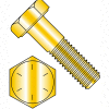 3/4-10 x 3-1/2 Hex Cap Screw - Coarse Thread - Grade 8 - Zinc Yellow - Pkg of 70