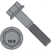 M8-1.25X45 DIN 6921 Class 10 Point 9 Metric Flange Bolt Screw Black Phosphate, Pkg of 500
