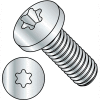 M5-0.8X12 ISO 7045 Six Lobe T-25 Drive Pan Machine Screw Class 4.8 Full Thread Zinc RoHS,1500 pcs