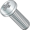 M6X8 JISB 1111 Class 4.8 Metric Phillips Pan Machine Screw Full Thread Zinc, Pkg of 1200