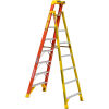 Werner 8' Fiberglass Leansafe Ladder w/ Plastic Tool Tray, 300 lb. Cap - L6208