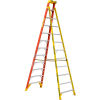 Werner 12' Fiberglass Leansafe Ladder w/ Plastic Tool Tray, 300 lb. Cap - L6212