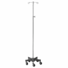 Lakeside® 4866 5-Leg IV Stand with 4 Ram's Horn Hook