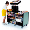 Lakeside Mobile Mart Cart, Gray Laminate, Stainless Steel, 27-1/2"W x 60"L x 70"H - 68010