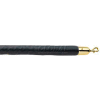 Lavi Industries 6'L Black Vinyl Rope With Polished Brass Hooks