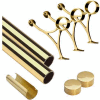 Lavi Industries, 6' Foot Rail Kit, 2" Tube, Polished Brass