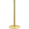 Lavi Industries Tempo Portable Queueing Post, 35"H Clear Coat Polished Brass Post