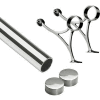 Lavi Industries, 3' Foot Rail Kit, 2" Tube, Polished Stainless Steel