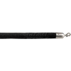 Lavi Industries 5'L Black Velour Rope With Satin S/S Hooks