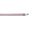 Lavi Industries 6'L Silver Velour Rope With Satin S/S Hooks