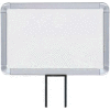 Lavi Industries, Horizontal Fixed Sign Frame, 50-1130F12H/SA, 7" x 11", Slotted, Satin