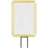 Lavi Industries, Vertical Fixed Sign Frame, 50-1130F12V/GD, 7" x 11", For 13' Posts, Gold