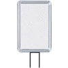 Lavi Industries, Vertical Fixed Sign Frame, 50-1130F7V/CL, 7" x 11", For 7' Posts, Chrome