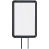 Lavi Industries, Vertical Fixed Sign Frame, 50-1130F7V/MB, 7" x 11", For 7' Posts, Matte Black
