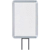 Lavi Industries, Vertical Fixed Sign Frame, 50-1130F7V/SA, 7" x 11", For 7' Posts, Satin