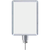 Lavi Industries, Vertical Drum Top Post Sign Frame, 50-1131DV/CL, 11" x 14", Chrome