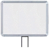 Lavi Industries, Horizontal Fixed Sign Frame, 50-1131F12H-S/CL, 11" x 14", Slotted, Chrome
