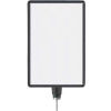 Lavi Industries, Vertical Drum Top Post Sign Frame, 50-1134DV/MB, 14" x 22", Matte Black