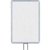 Lavi Industries, Vertical Fixed Sign Frame, 50-1134F7V/CL, 14" x 22", For 7' Posts, Chrome