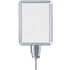 Lavi Industries, Vertical Drum Top Post Sign Frame, 50-1141DV-S/CL, 8.5" x 11", Chrome