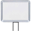Lavi Industries, Horizontal Fixed Sign Frame, 50-1141F12H/CL, 8.5" x 11", Unslotted, Chrome