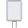 Lavi Industries, Vertical Fixed Sign Frame, 50-1141F12V/CL, 8.5" x 11", For 13' Posts, Chrome