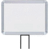 Lavi Industries, Horizontal Fixed Sign Frame, 50-1141F7H/SA, 8.5" x 11", Slotted, Satin