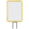 Lavi Industries, Vertical Fixed Sign Frame, 50-1141F7V-S/GD, 8.5" x 11", For 7' Posts, Gold