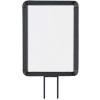 Lavi Industries, Vertical Fixed Sign Frame, 50-1141F7V-S/MB, 8.5" x 11", For 7' Posts, Matte Black