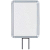Lavi Industries, Vertical Fixed Sign Frame, 50-1141F7V-S/SA, 8.5" x 11", For 7' Posts, Satin