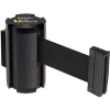 Lavi Industries Black Aisle Closure Wall Mount, 7'L Black Retractable Belt Barrier