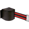 Lavi Industries Black Quick Mount Barricade, 18'L Black/Red Retractable Belt, Modified Mount