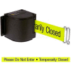 Lavi Industries Black Quick Mount Barricade, 18'L "Please Do Not Enter" Belt, Modified Mount
