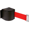 Lavi Industries Black Quick Mount Barricade, 18'L Red Retractable Belt, Modified Mount